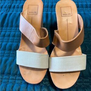 Dolce Vita Women's Brown and Cream Mules